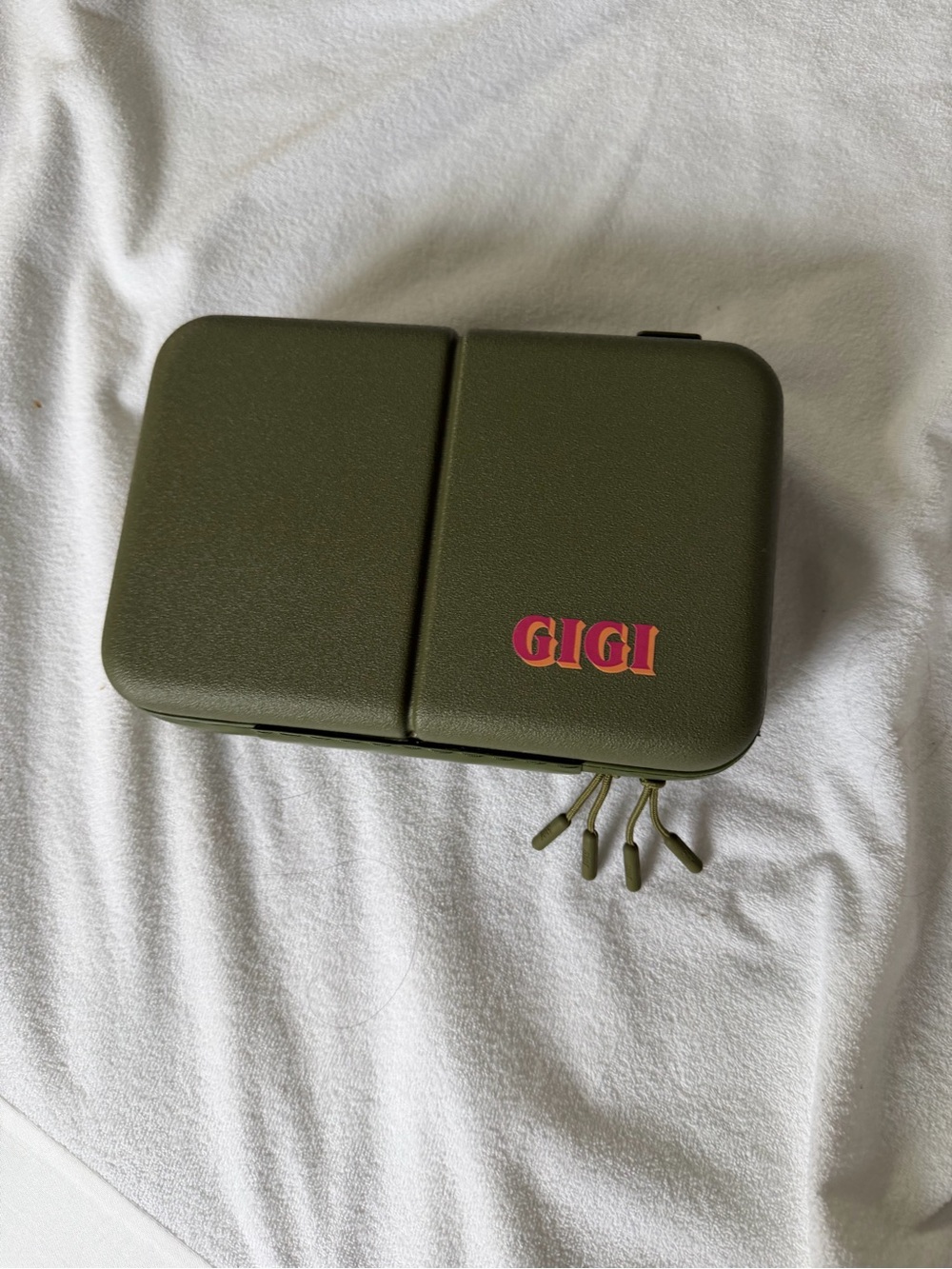 Olive Green Hard Shell Electronics Travel Case for GIGI grandma